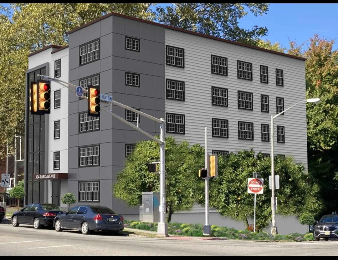 Architectural rendering of the upcoming 304 Park Avenue apartment building in East Orange